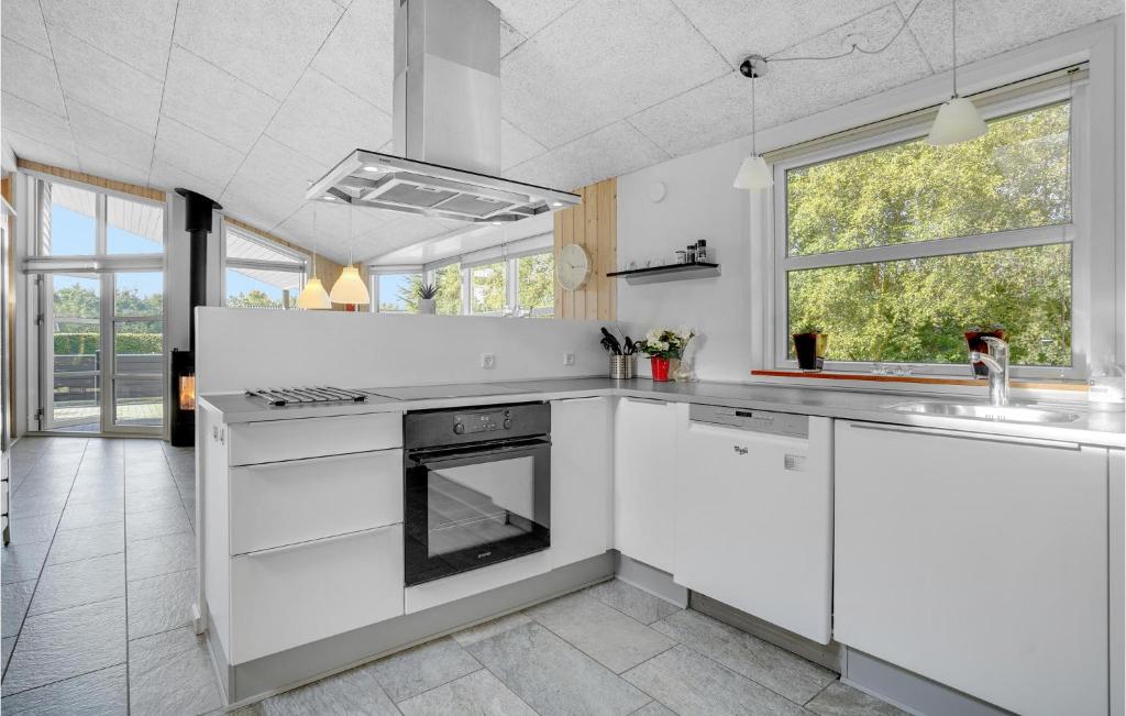 Kuchyň nebo kuchyňský kout v ubytování Holiday Home Nordmarken Ix