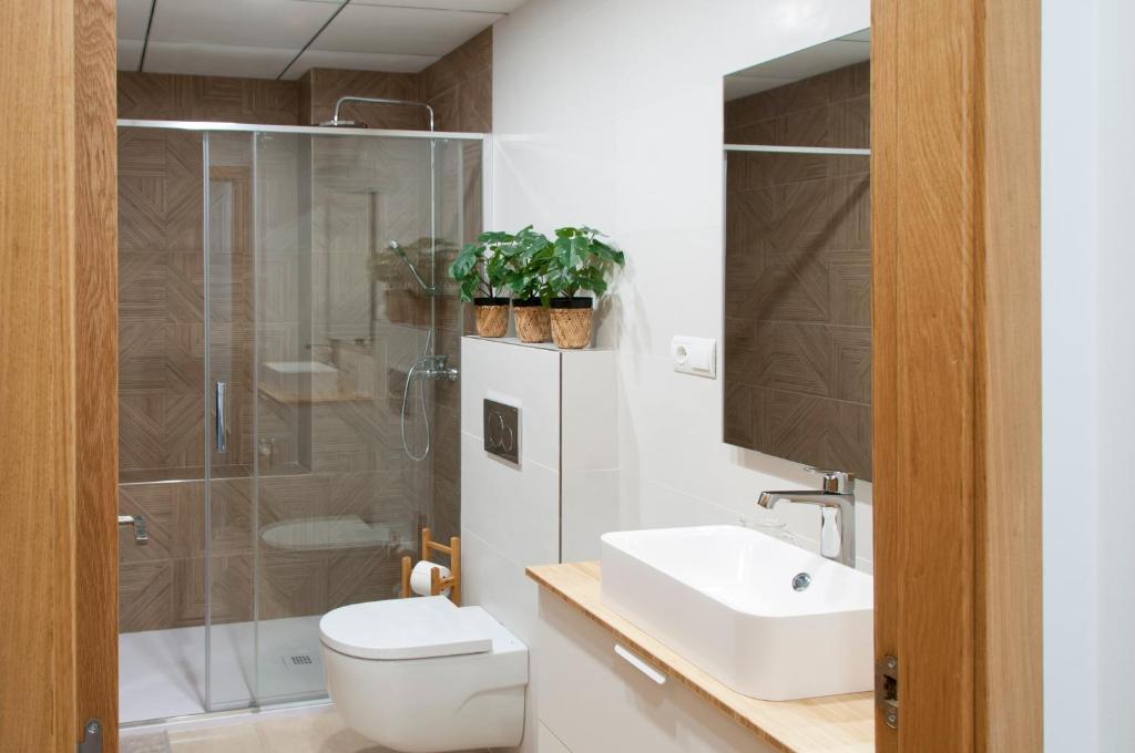 A bathroom at Felipe Antón Suites