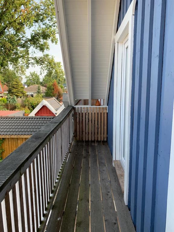 Balkón nebo terasa v ubytování Ferienwohnungen im Schwedenstil
