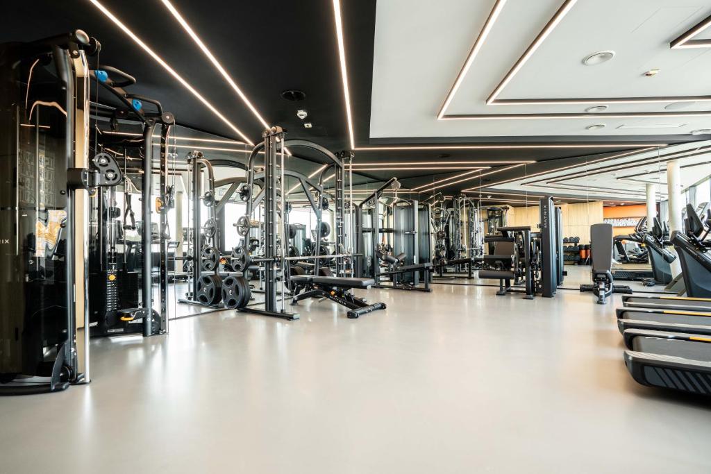 Fitness centrum a/nebo fitness zařízení v ubytování GREFIS Hotel