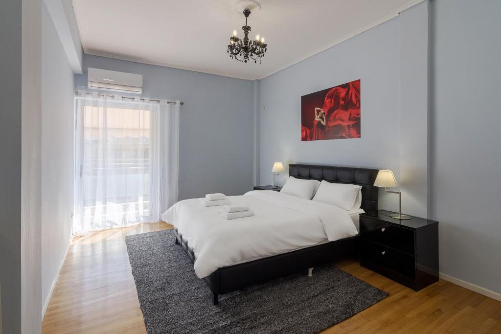Posteľ alebo postele v izbe v ubytovaní Spacious and Modern Flat for 4