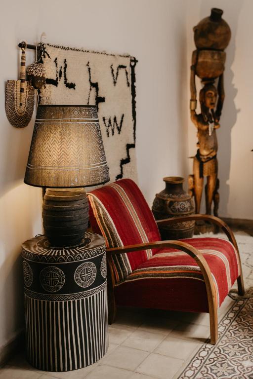 Letto o letti in una camera di Riad Alnadine