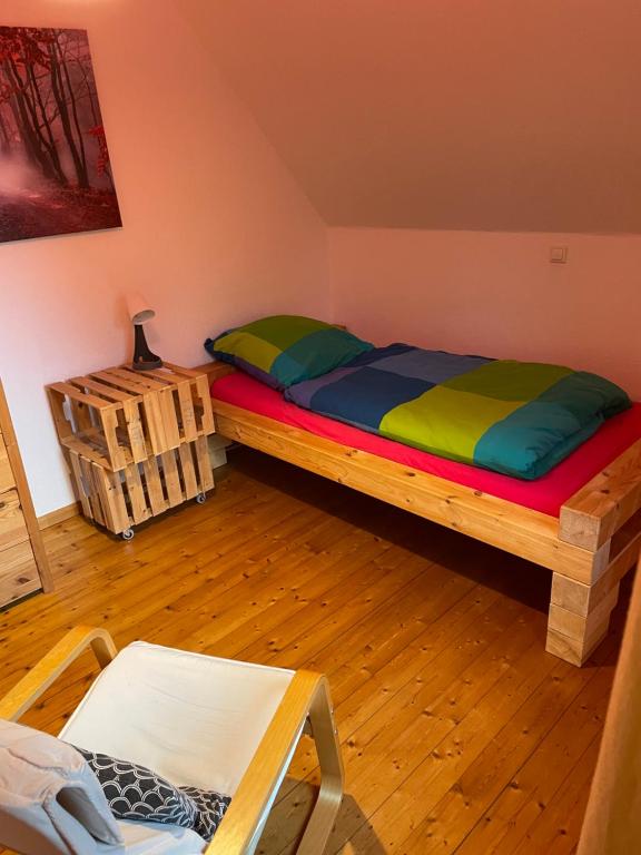 Postel nebo postele na pokoji v ubytování Ferienwohnung Varus