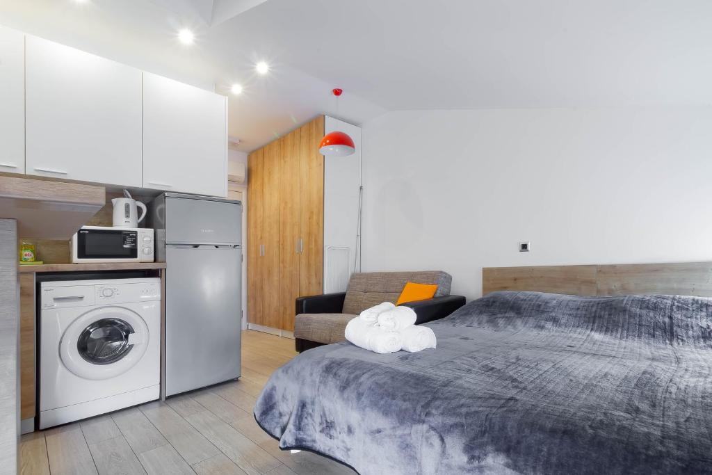 Kuchyňa alebo kuchynka v ubytovaní Apartments Pomerio Rijeka West