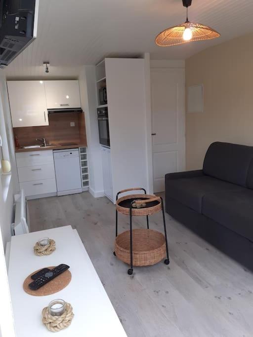 Kuchyňa alebo kuchynka v ubytovaní Studio Canapé convertible 2 pers avec jardin et parking clos