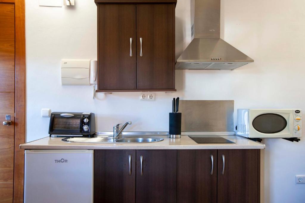 Kuchyňa alebo kuchynka v ubytovaní Apartamentos Turísticos Lobelia Suites