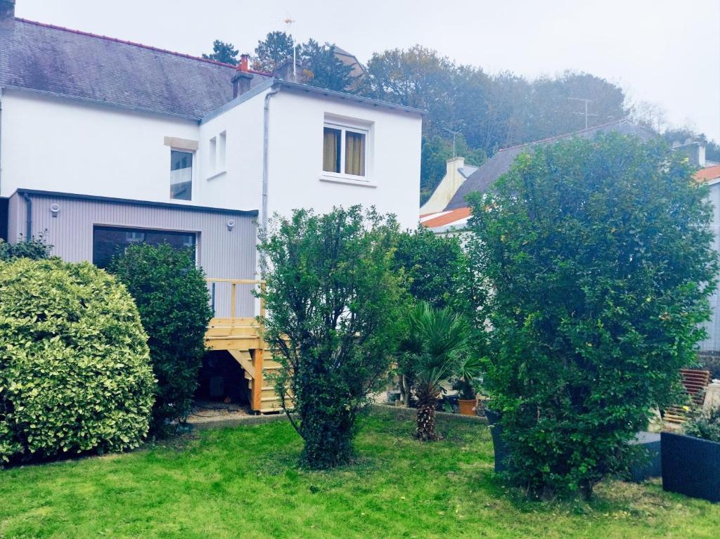 Vonkajšia záhrada v ubytovaní La Petite Perle de Quimper
