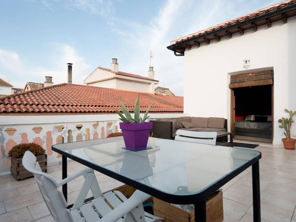 Balkón nebo terasa v ubytování Loft wifi Centro espectacular terraza con todos los servicios