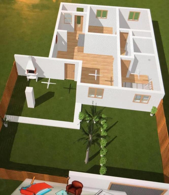 Plán poschodí v ubytovaní 3 Bedroom apartment with private garden next to the beach La Siesta