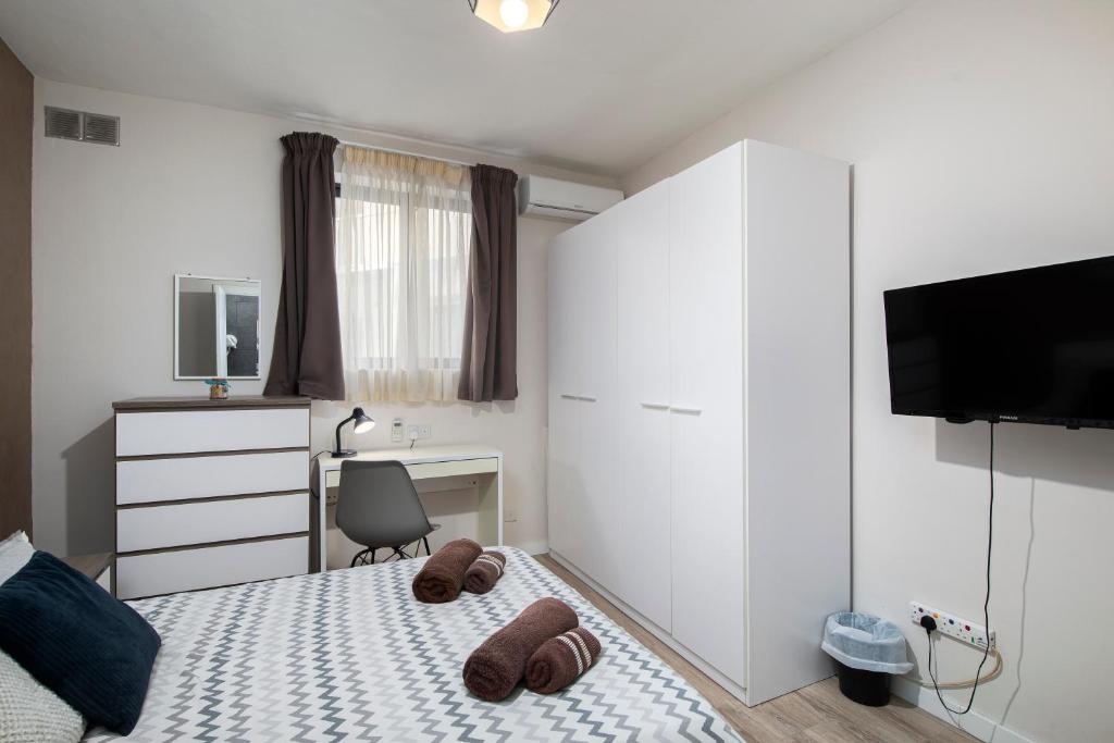 TV a/nebo společenská místnost v ubytování Luxury Msida Circle Suites