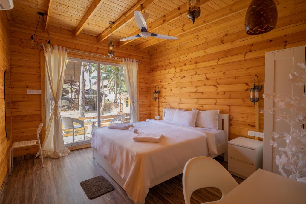 Postel nebo postele na pokoji v ubytování Ourem Palace