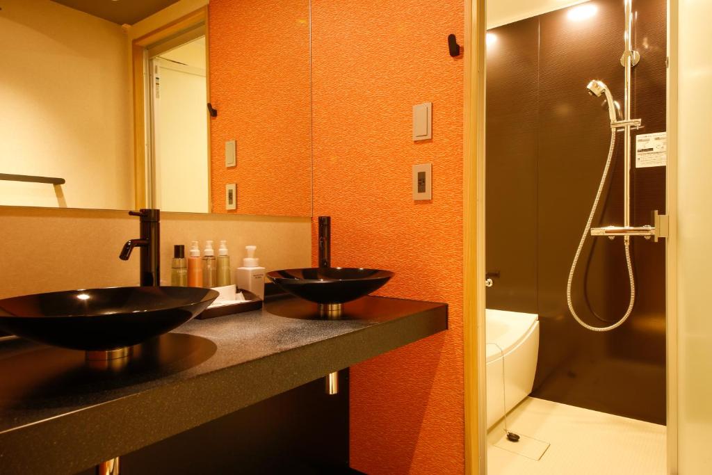 Koupelna v ubytování Hotel Honnoji