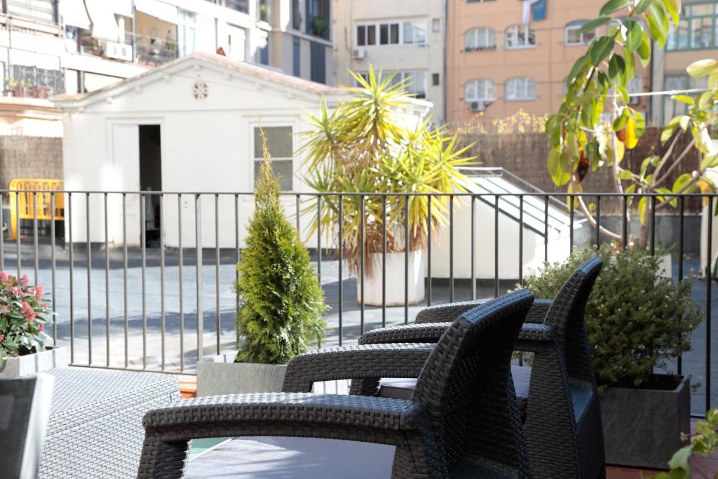 Ban công/sân hiên tại Amra Barcelona Gran Via