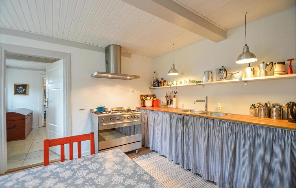 Kuchyň nebo kuchyňský kout v ubytování 3 Bedroom Awesome Home In Højer
