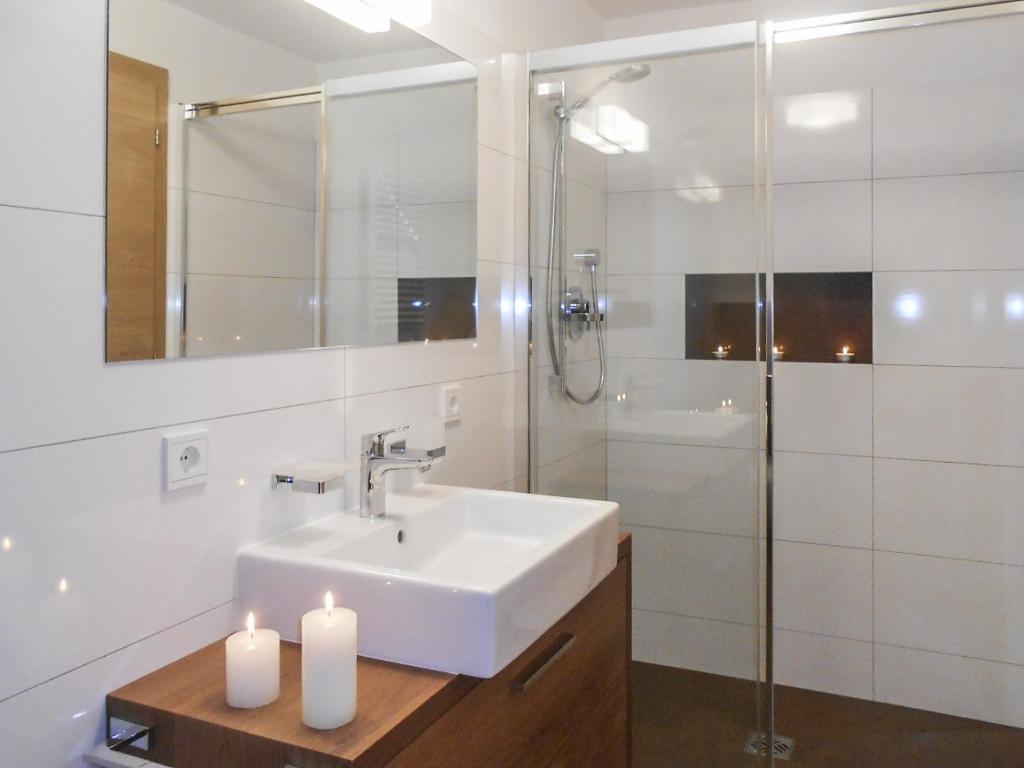 Koupelna v ubytování Appartements Kerschbaumer