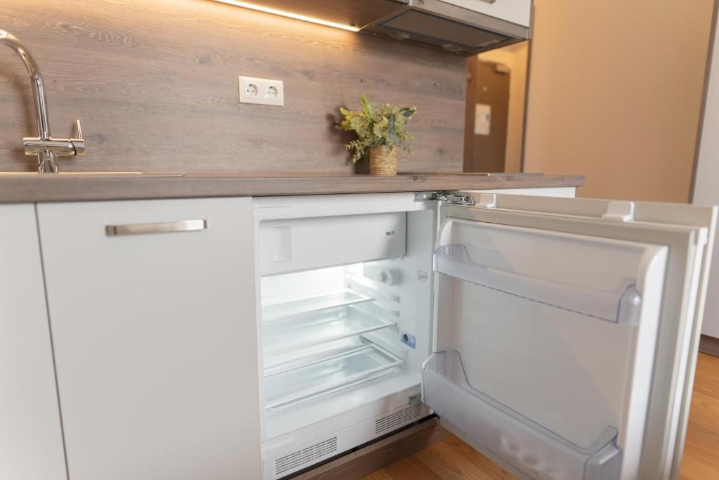 Una cocina o kitchenette en Hotel Triester