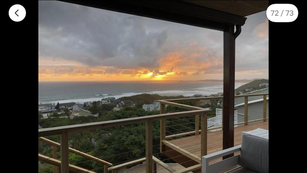 a view of the ocean from the balcony of a house at Brenton Ocean view in Brenton-on-Sea