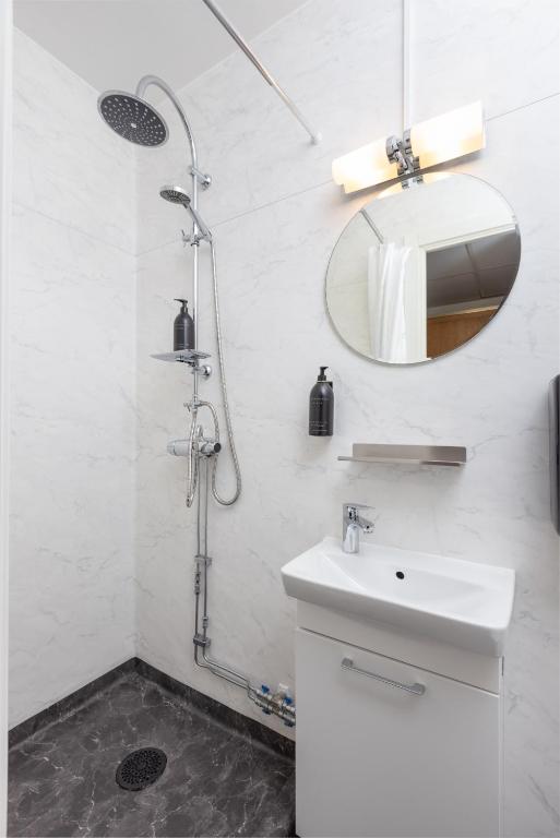 Koupelna v ubytování Hotel Victoria