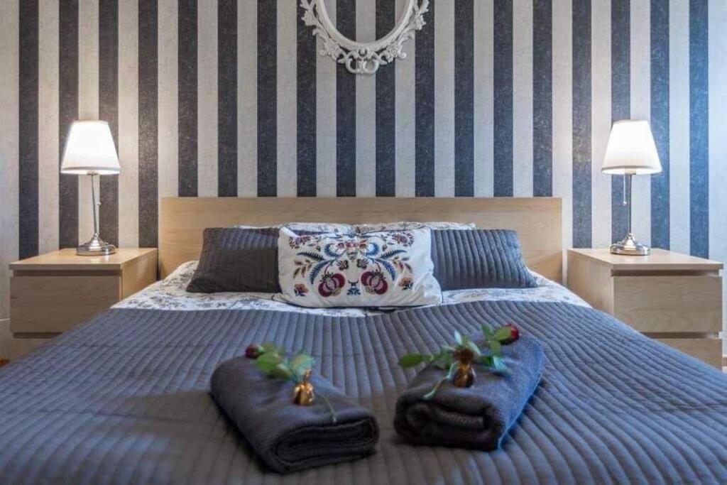 Ένα ή περισσότερα κρεβάτια σε δωμάτιο στο Apartament 6 w centrum 5 min od Krupówek, Parking