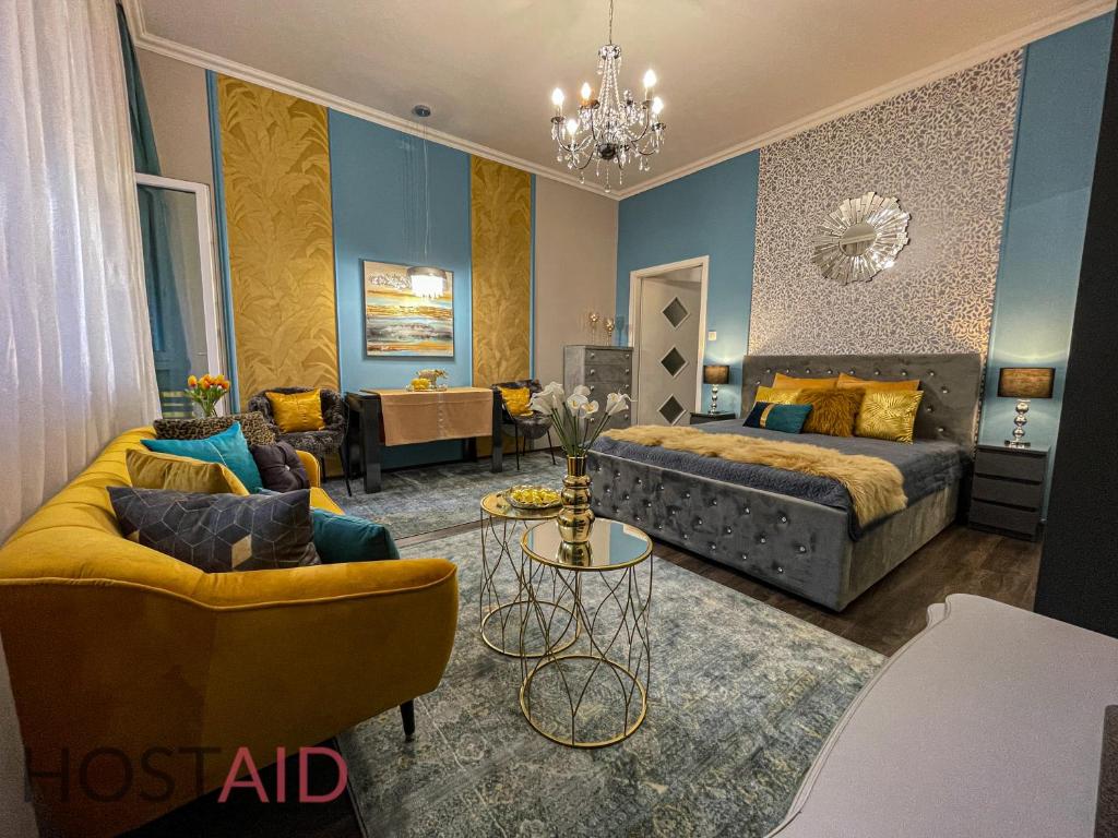 Posteľ alebo postele v izbe v ubytovaní V68 Design Apartment - hostAID