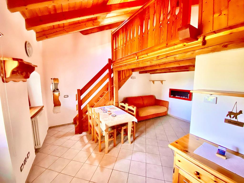 Kuchyň nebo kuchyňský kout v ubytování Attico panoramico con soppalco