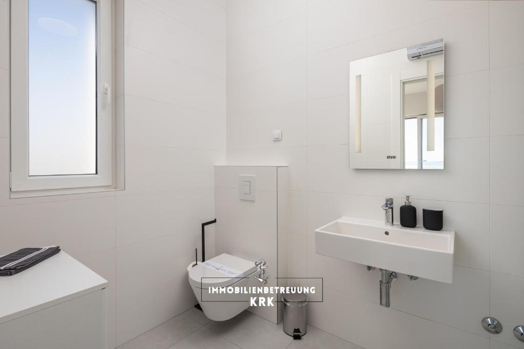 Koupelna v ubytování Penthouse Seaview Emilia