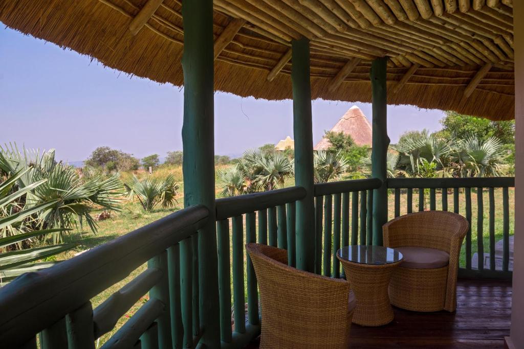 Balkón nebo terasa v ubytování Tilenga Safari Lodge