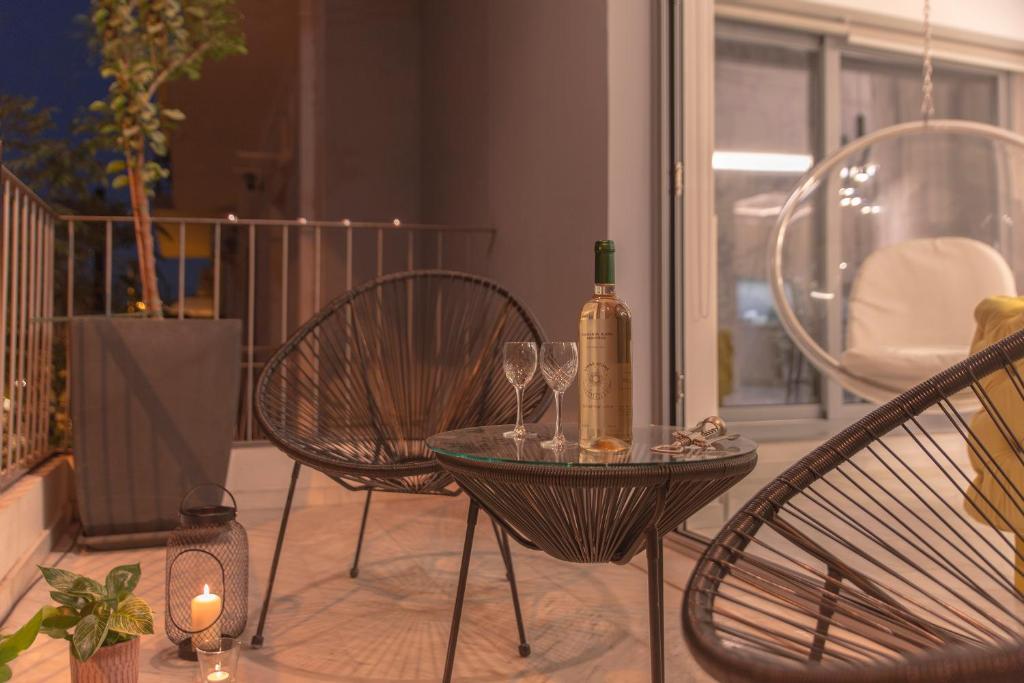 Balkón nebo terasa v ubytování Living Stone Bronze