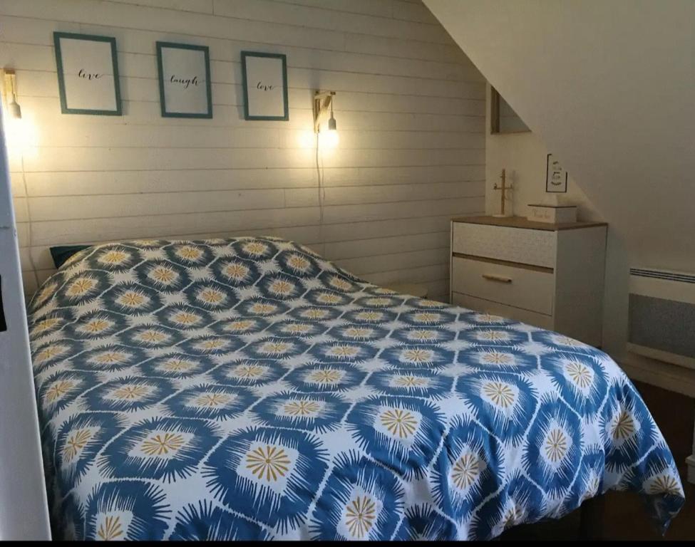 Postel nebo postele na pokoji v ubytování L'appart de Blonville à 250m de la plage