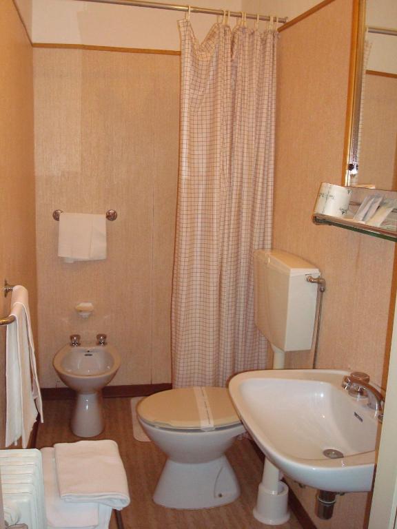 Koupelna v ubytování Albergo La Sfinge