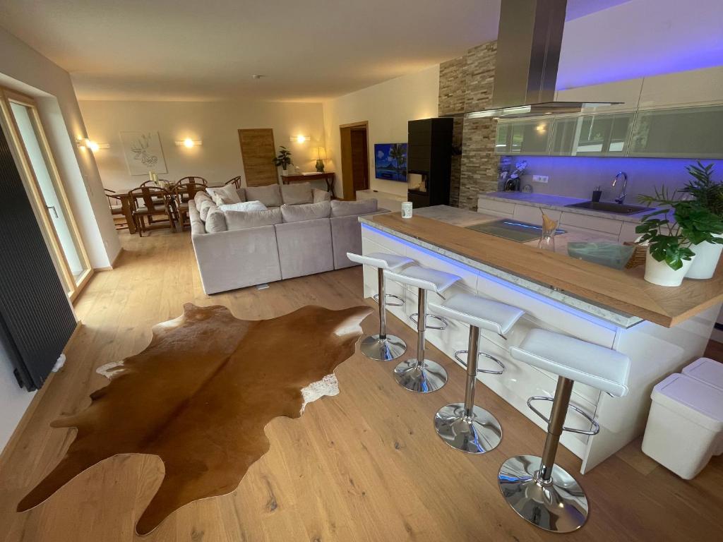 Kuchyň nebo kuchyňský kout v ubytování Sprungschanze Haus