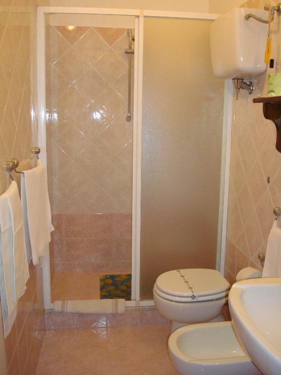 Koupelna v ubytování Albergo La Sfinge