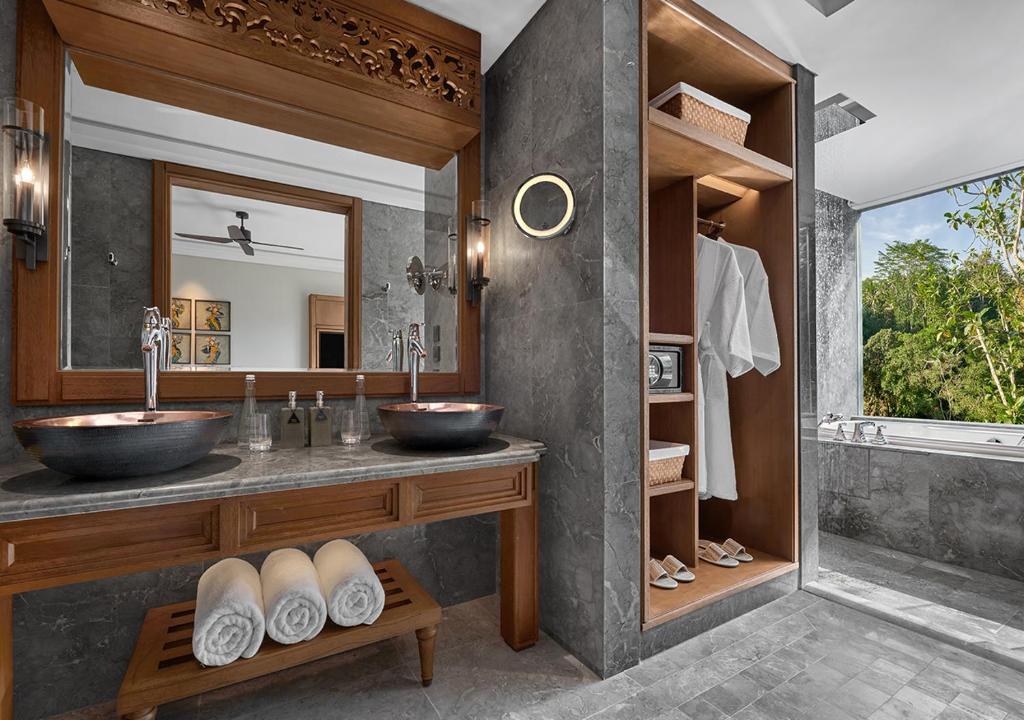 Koupelna v ubytování Anantara Ubud Bali Resort