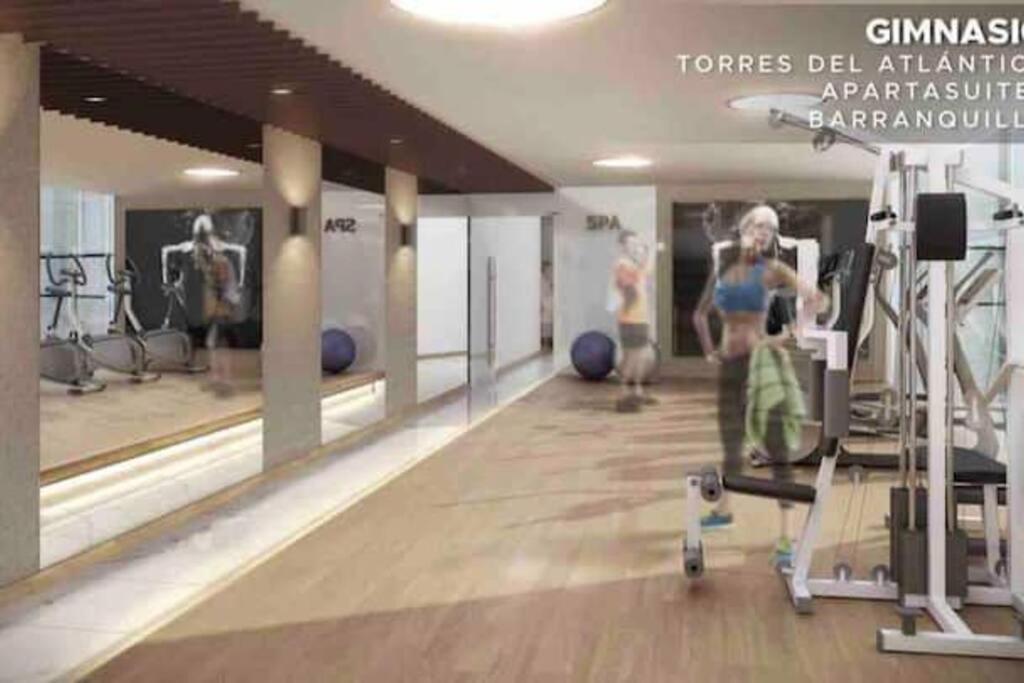 Fitness centrum a/nebo fitness zařízení v ubytování Rams apartasuits en hotel 5 estrellas