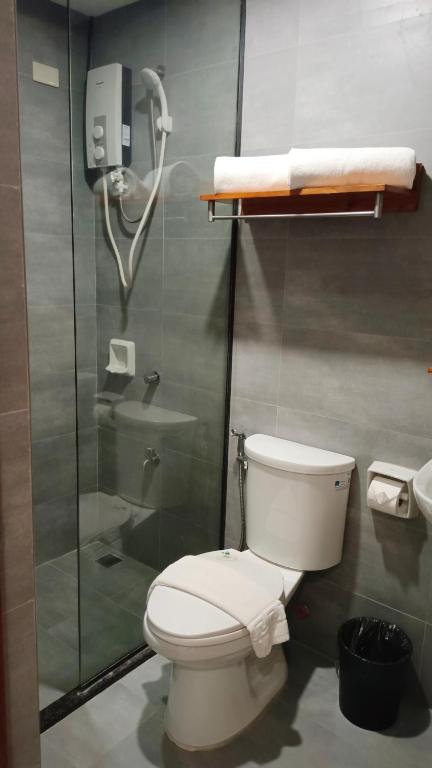 Koupelna v ubytování Bambu Suites