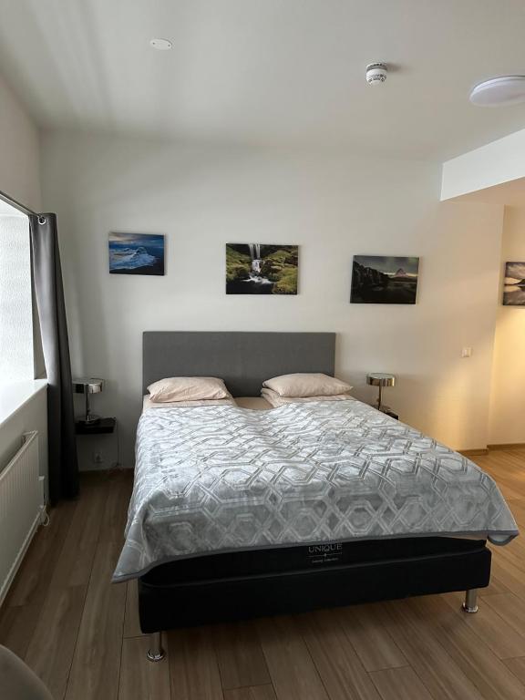 Postel nebo postele na pokoji v ubytování Helgrindur Guesthouse