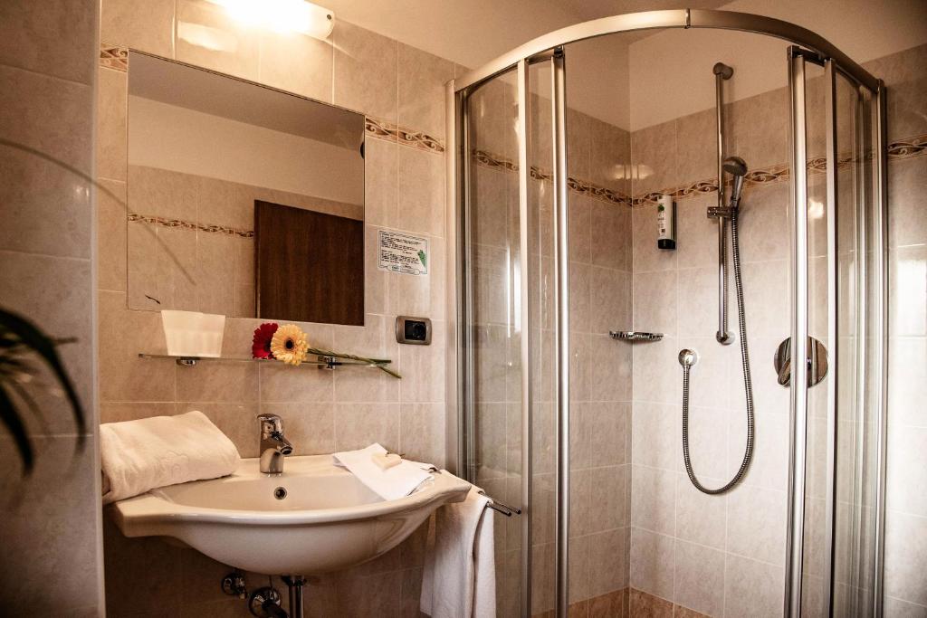 Koupelna v ubytování Active Hotel Sonne