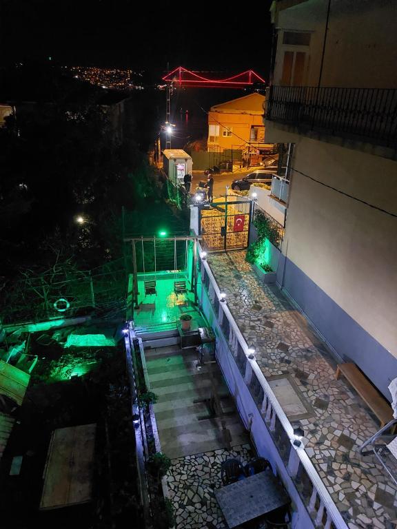 an overhead view of a building at night at Tarabya Family Suit in Istanbul