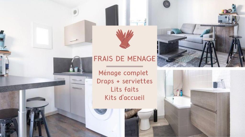 Le Baudelaire - Cosy Studio et Parking à Grenoble - Apartment With Mountain View