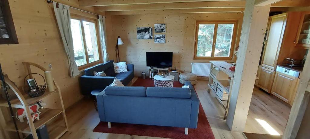 Posezení v ubytování Chalet AS des Pics