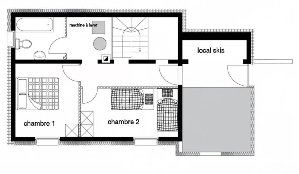 Půdorys ubytování Chalet AS des Pics