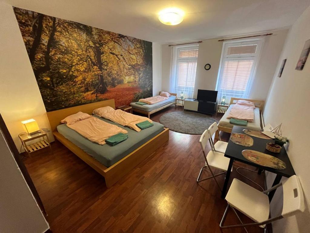Postel nebo postele na pokoji v ubytování Apartments Spolkova