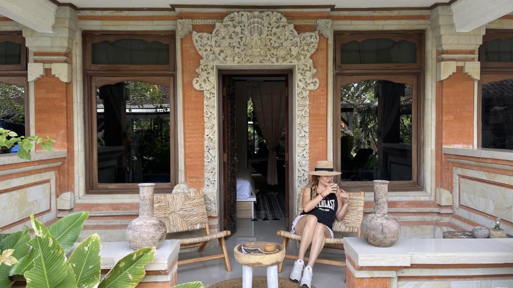 Posezení v ubytování Chakra Living Ubud
