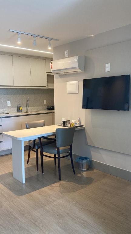 Kuchyň nebo kuchyňský kout v ubytování Flat Hotel à Beira Mar Recife by Direct