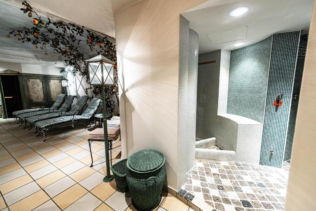Koupelna v ubytování Hotel Olympia