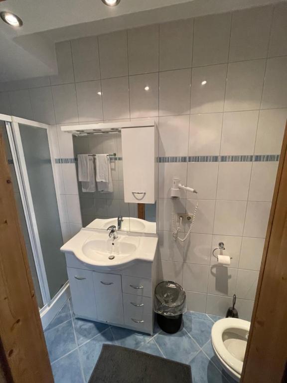 Koupelna v ubytování Waldrestaurant VIDA