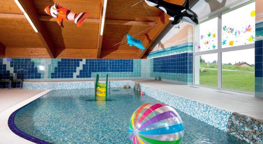 Bazén v ubytování Apartmán Wellness hotel Frymburk nebo v jeho okolí