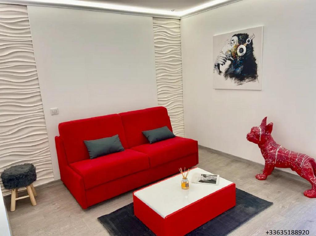Posedenie v ubytovaní Magnifique appartement les pieds dans l’eau à Nice