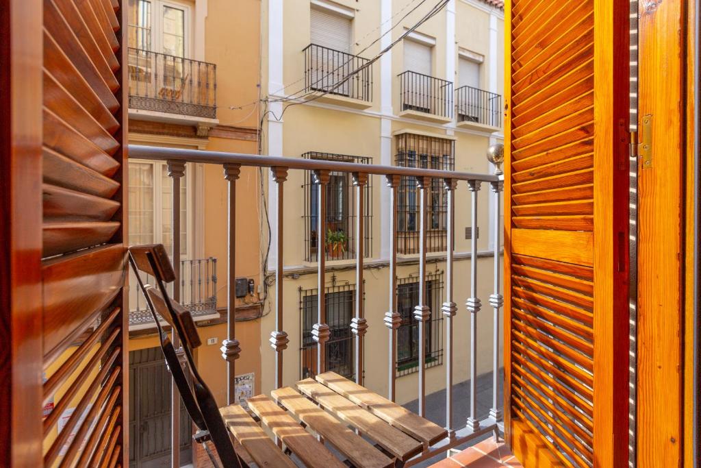 Balkón alebo terasa v ubytovaní Bright apartment with patio and balconies in the center