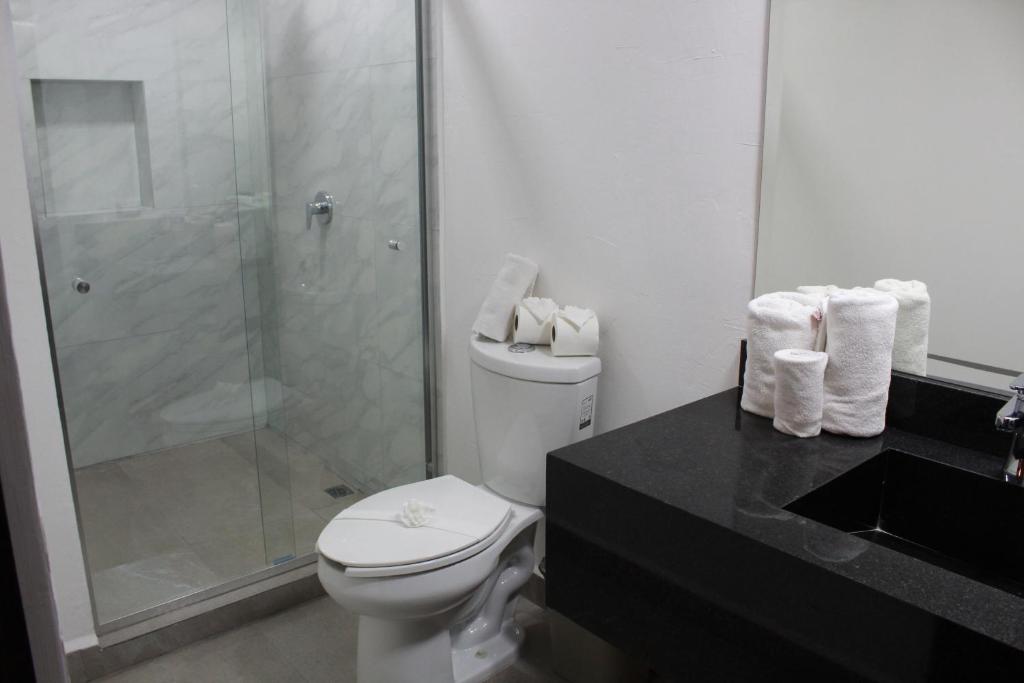 Koupelna v ubytování Hotel Chipinque